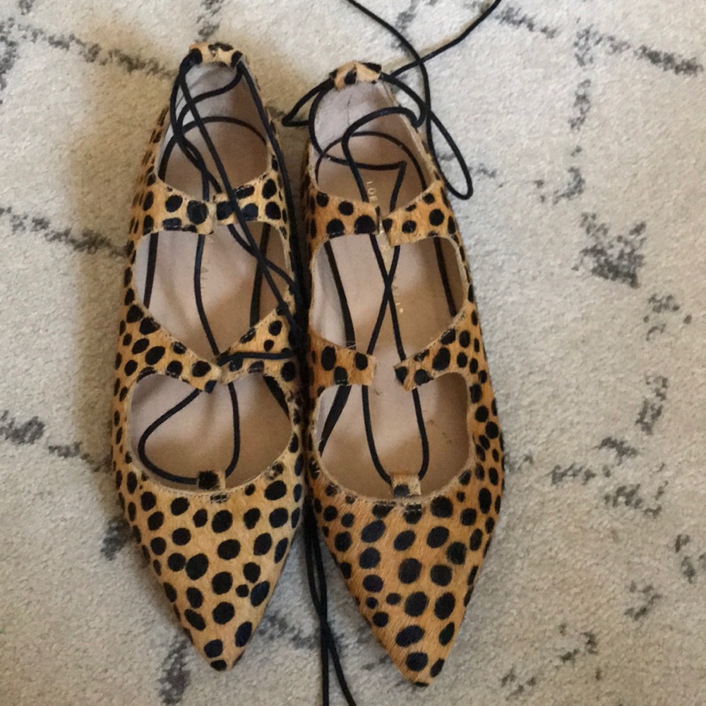 Loeffler Randall calf hair flats